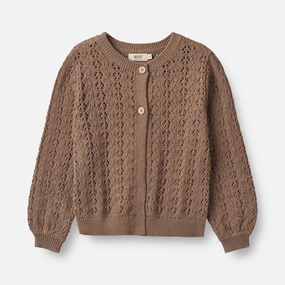Knit Cardigan Celia - cocoa brown Airy Feel