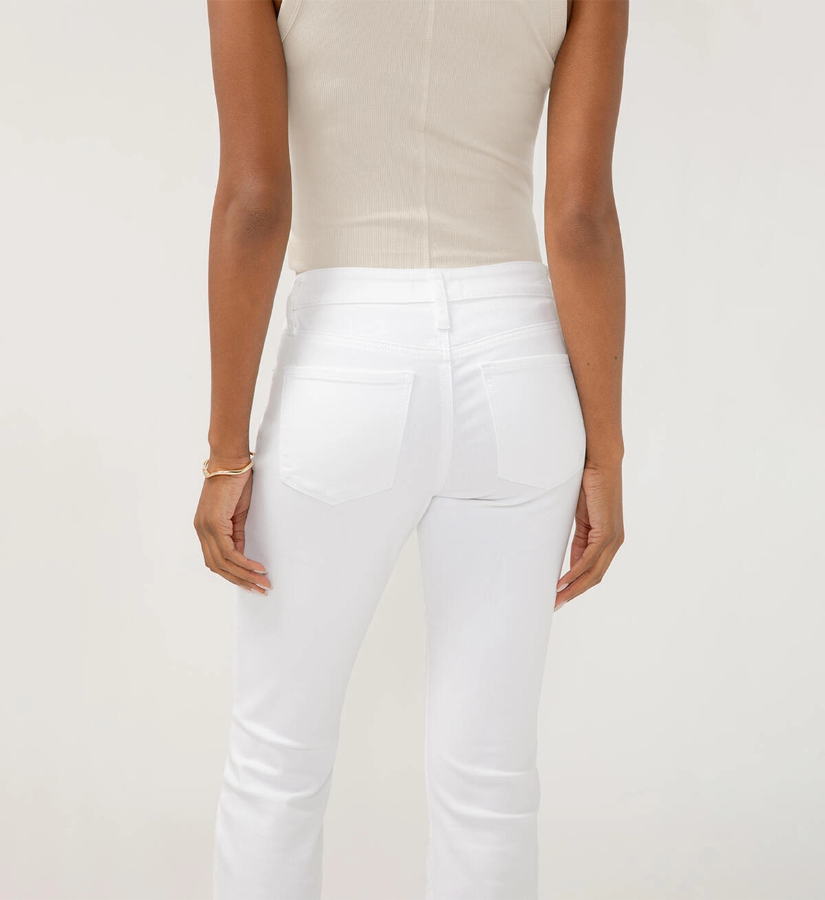 Silver Jeans Suki Mid Rise Kick Flare Luxe Stretch Jeans Neutral Piece Versatile Weekend Style