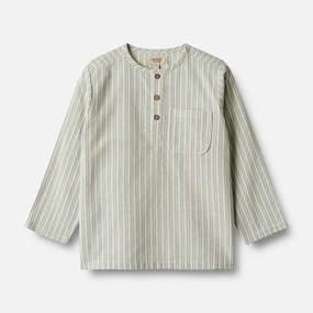 Shirt Bj?rk - aquablue stripe Luxurious Feel Seamless Shoulder