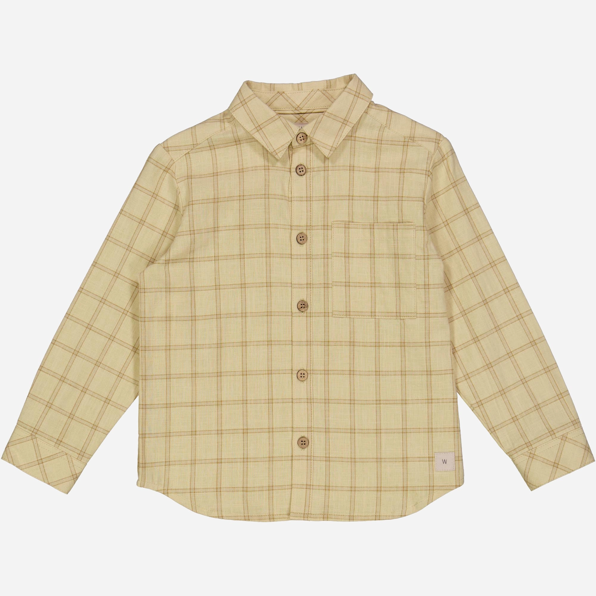 Reinforced Shoulders Shirt Lasse - buttermilk check