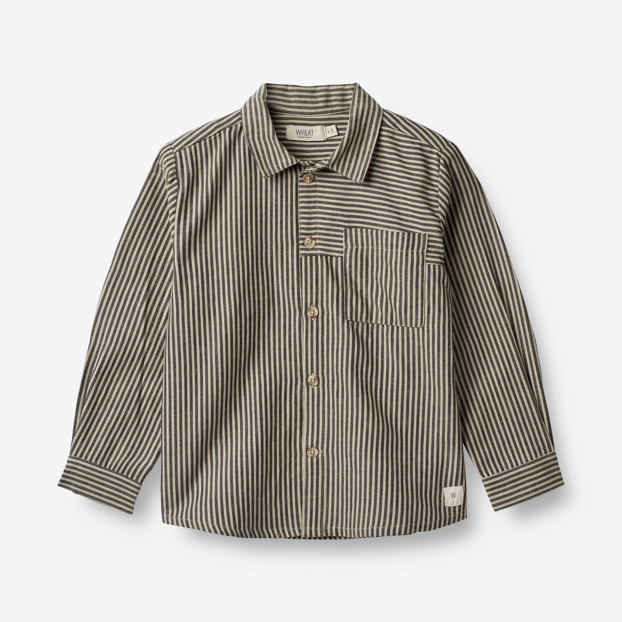Versatile Outfit Shirt Ole - black coal stripe