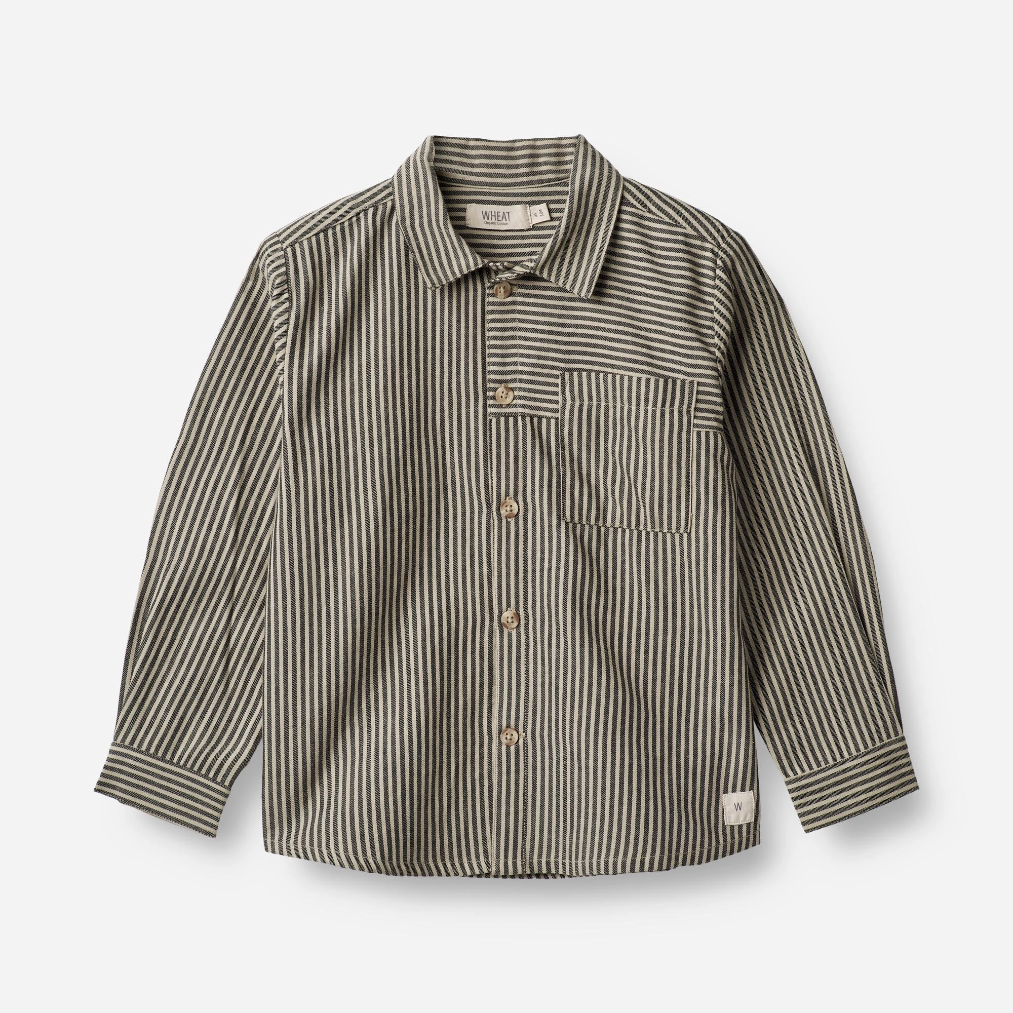 Shirt Ole - black coal stripe Subtle patterns