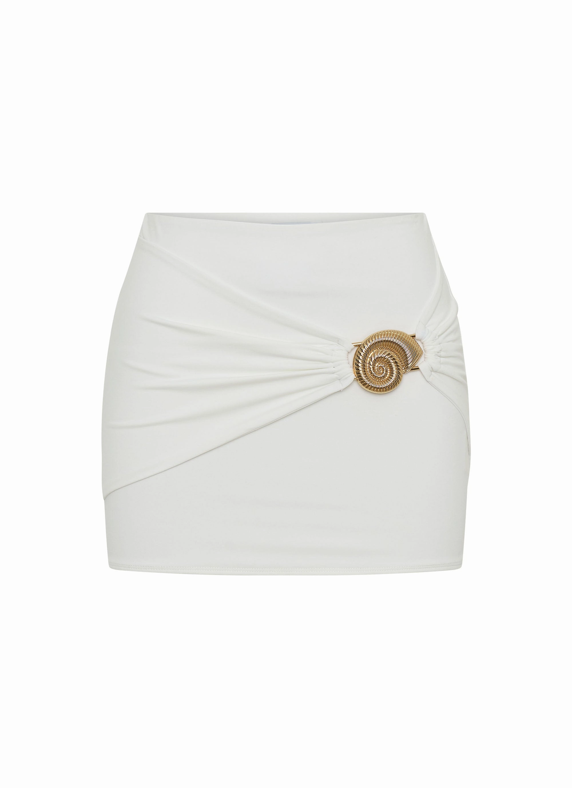 Cashmere Touch Calm Mood Shoreline Mini Skirt - White
