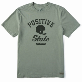 Men's Positive State Football Short Sleeve Tee Seasonal Smart Sweat Absorbent