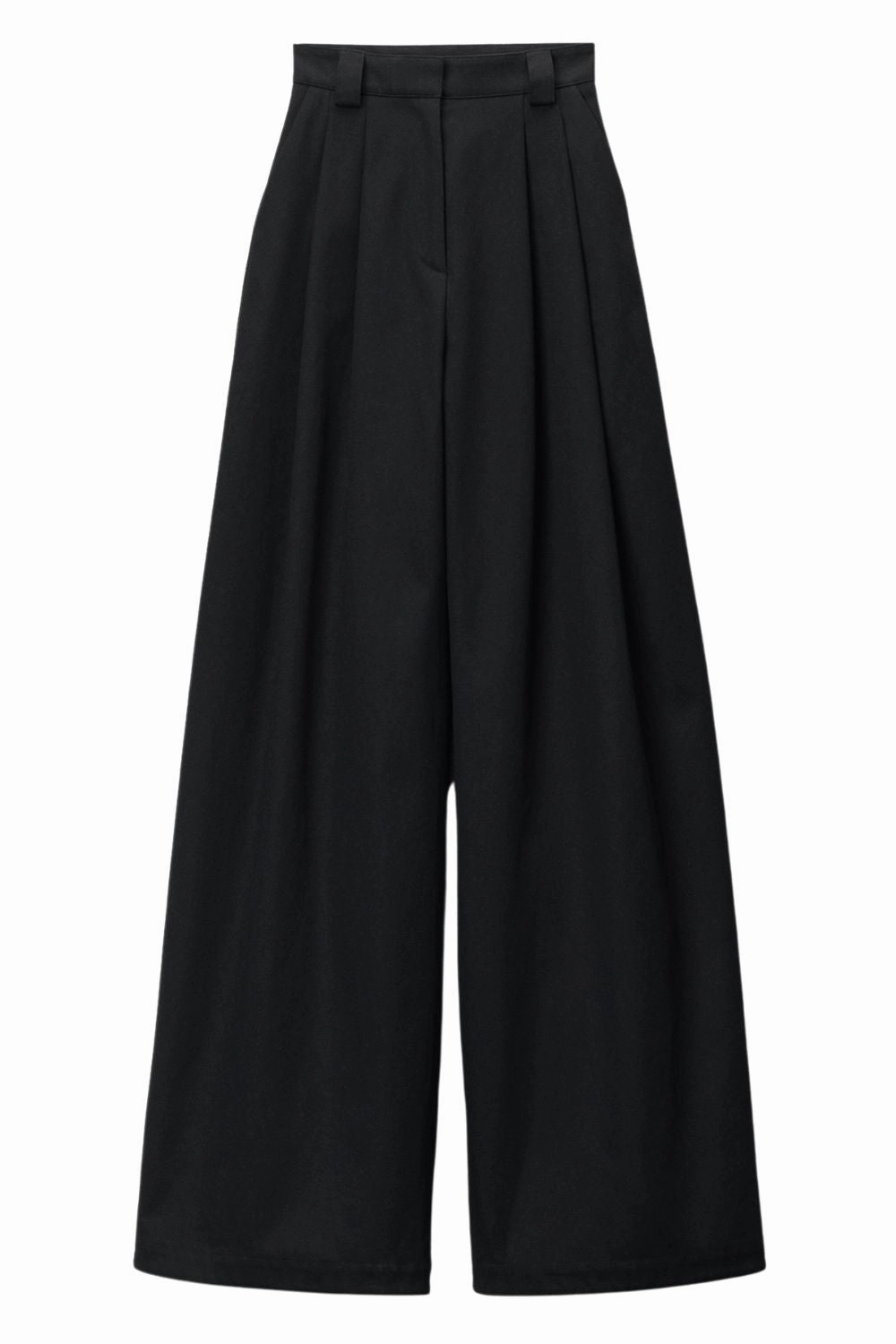 MachineWashableFabric High-waist Wide-leg Pant
