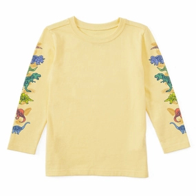 Toddler Dinosaurs Long Sleeve Crusher Tee Travel Comfort Style