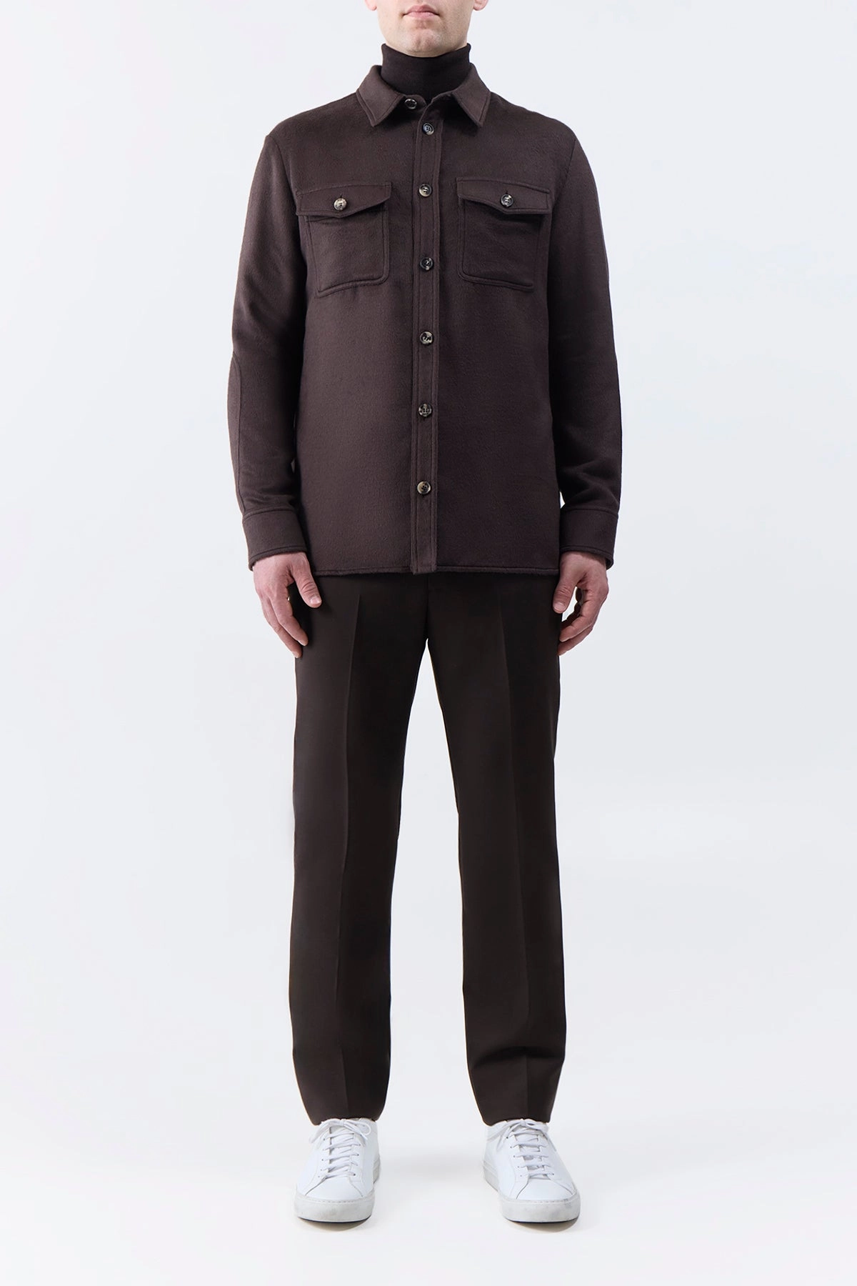 morning Lucas Overshirt in Chocolate Winter Silk