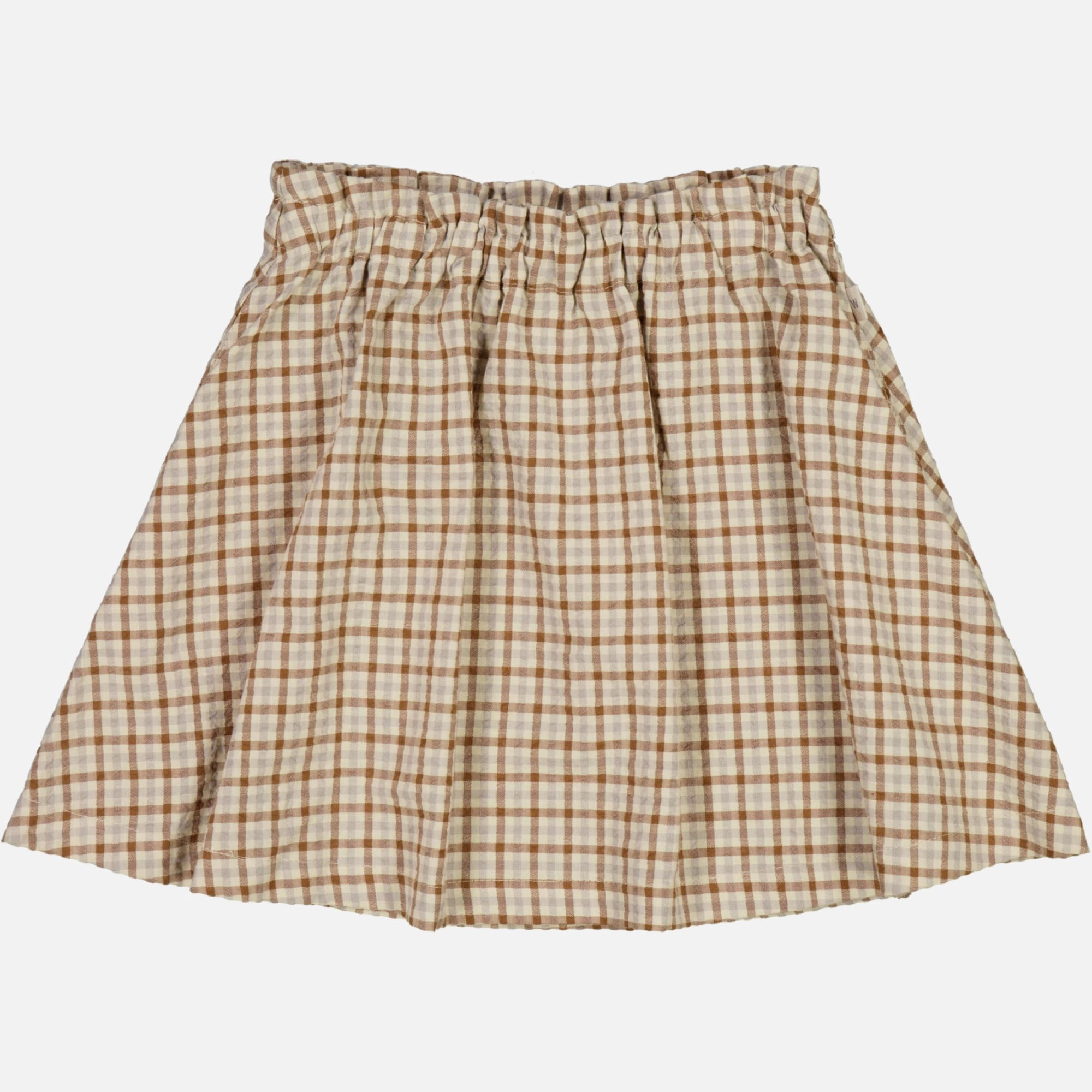 Maternity Friendly Luxury Trim Skirt Alisa - golden dove check