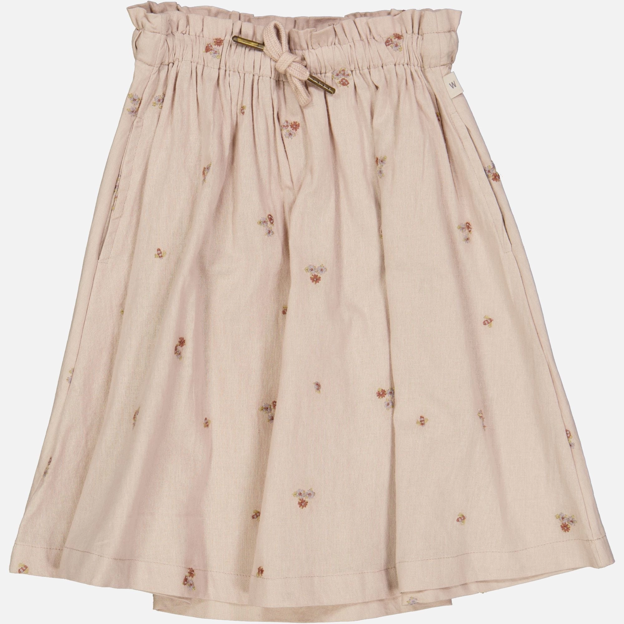Fair trade Subtle Details Skirt Nora - embroidery flowers