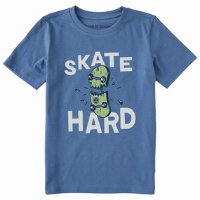 Kids Skate Hard Short Sleeve Crusher Tee soft look