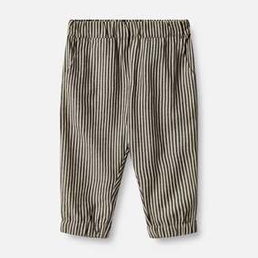 Trousers Andy | Baby - black coal stripe Flexible Comfort