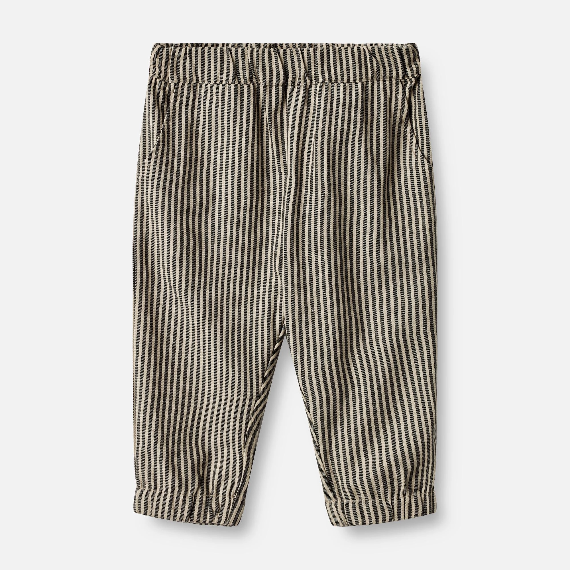 Trousers Andy | Baby - black coal stripe Body Contour