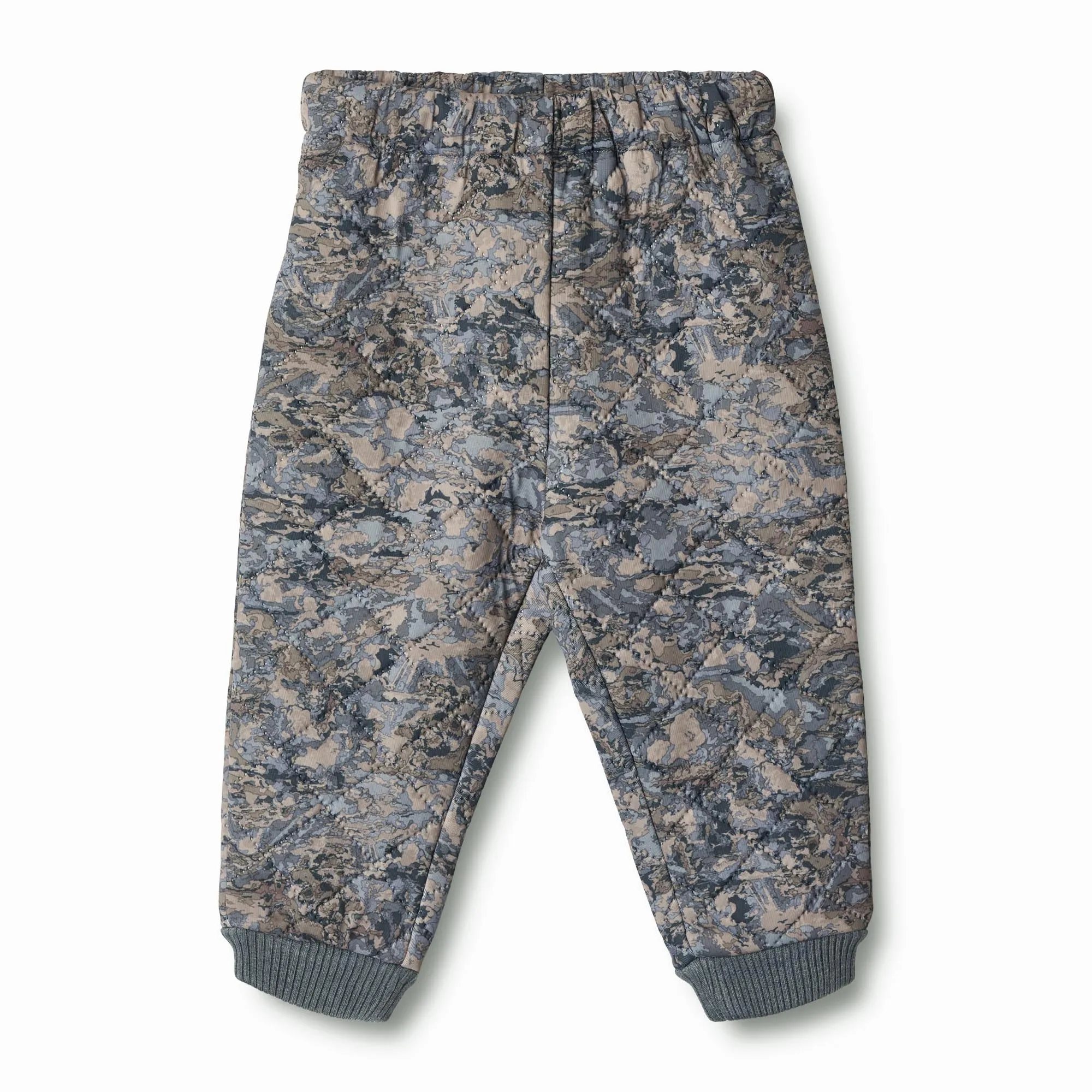 Thermo Pants Alex | Baby - rainy blue clouds Non Bulky Insulation Tech Snap Button