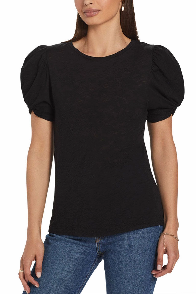 Mutton Sleeve Knot Tee Cozy Comfort Fit