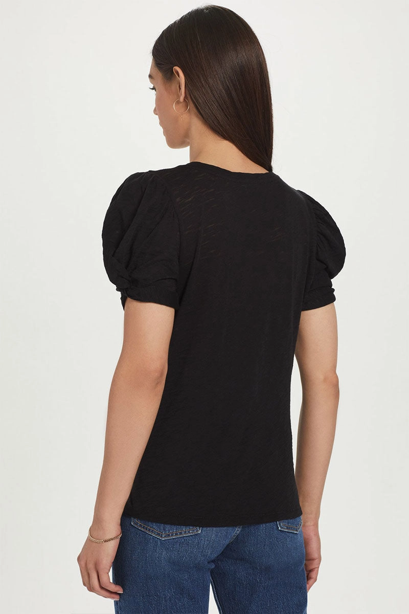 Mutton Sleeve Knot Tee Comfy Wardrobe