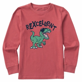 Kids Rexcellent Long Sleeve Crusher Tee Quick Fit Moisture Wicking Fabric