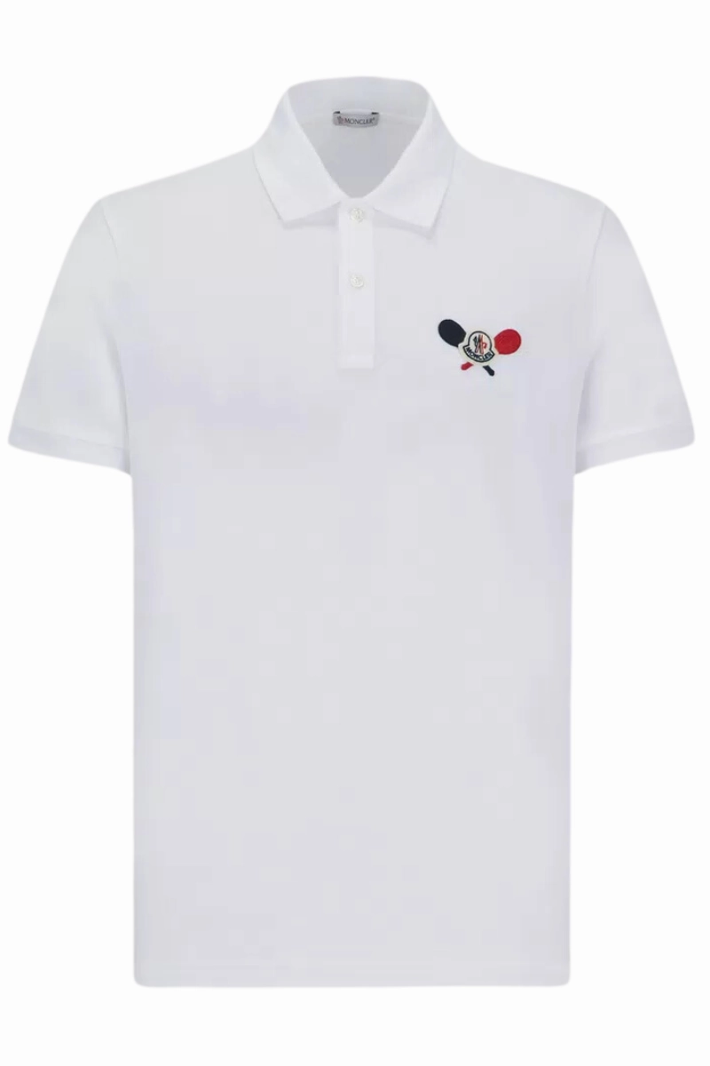 Breathable Comfort Tennis Logo Patch Polo