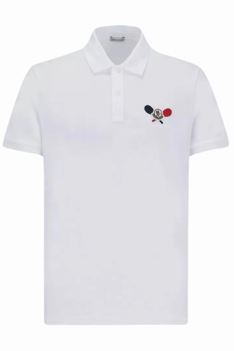 Tennis Logo Patch Polo Fashion Top Durable Comfort