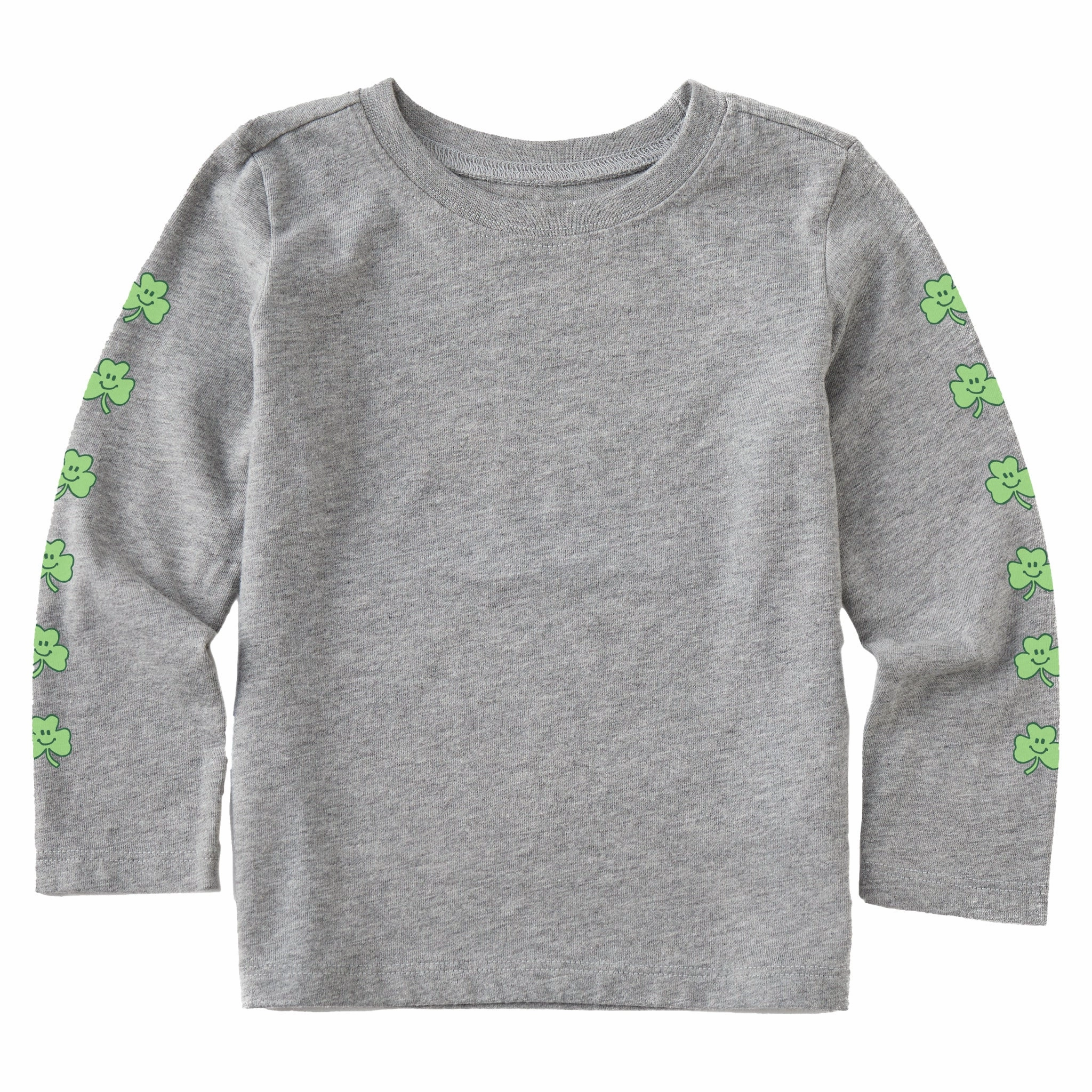 Relaxing Fit Smile Clovers Long Sleeve Toddler Crusher Tee