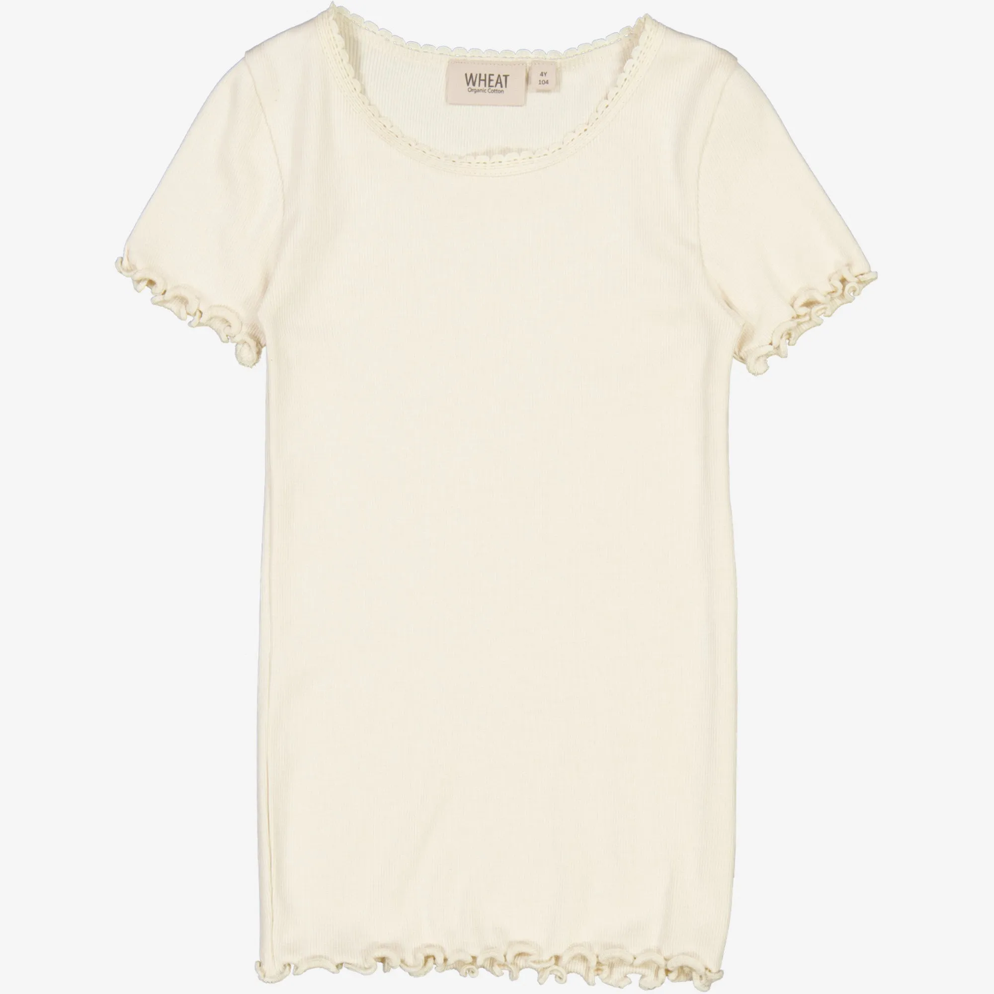 Ultimate Wear Pocket Detailing Rib T-Shirt Lace SS - eggshell