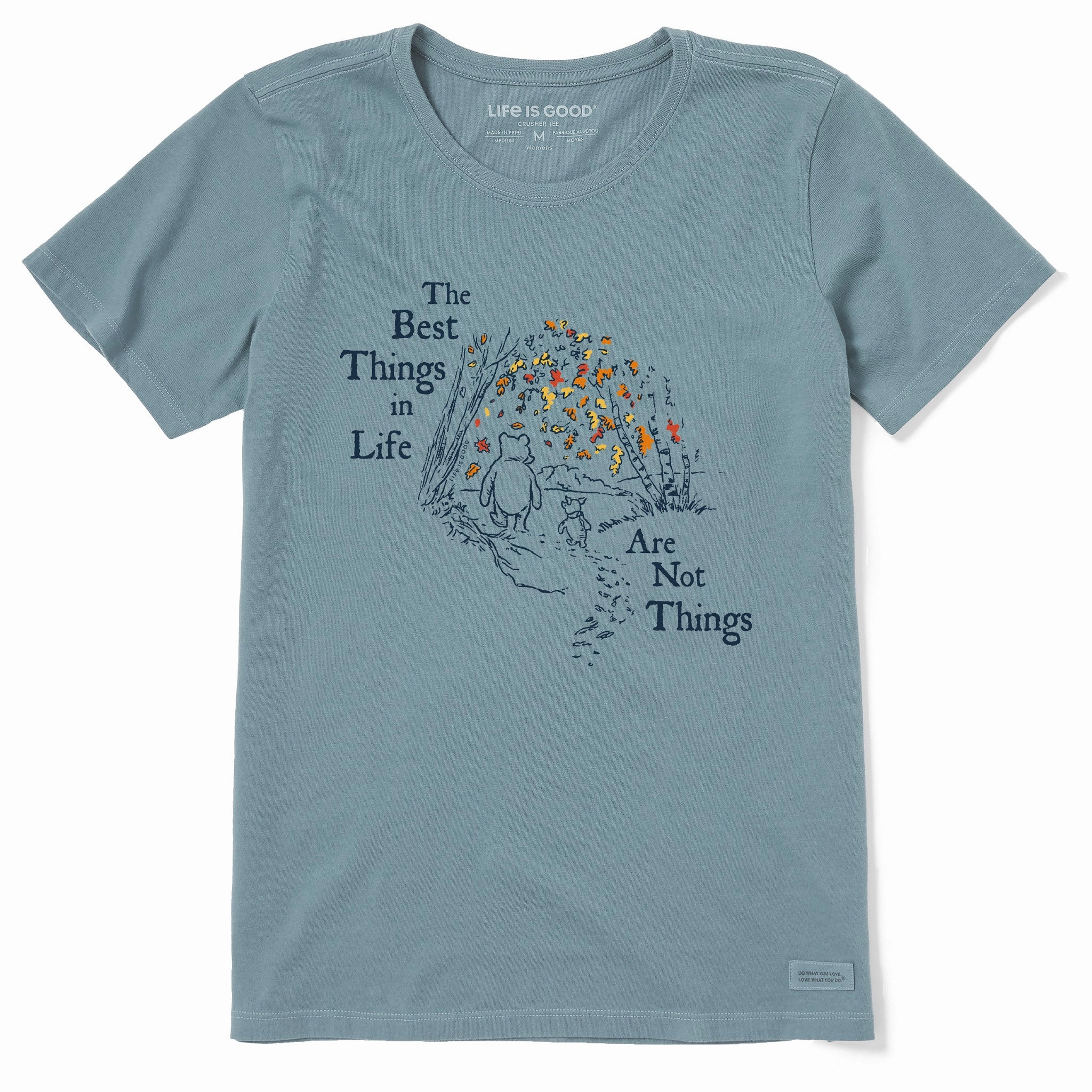 Outdoor Sports Sporty Fashion Women's Winnie Best Things Foliage Short Sleeve Crusher Tee