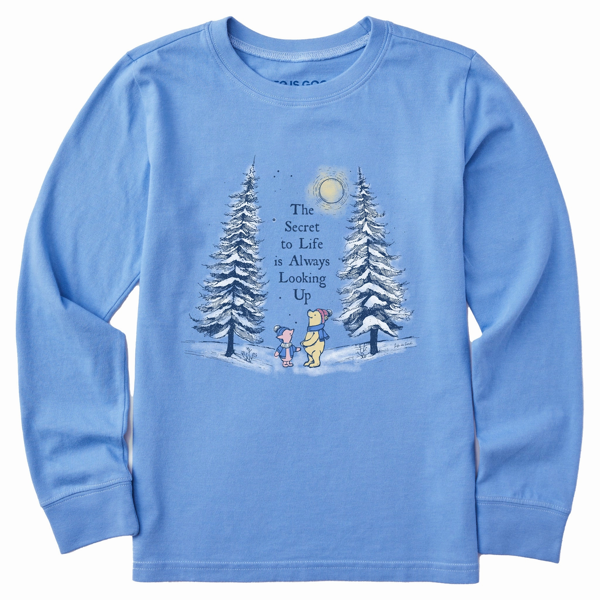 Versatile Comfort Kids Looking Up Winnie & P Long Sleeve Crusher Tee