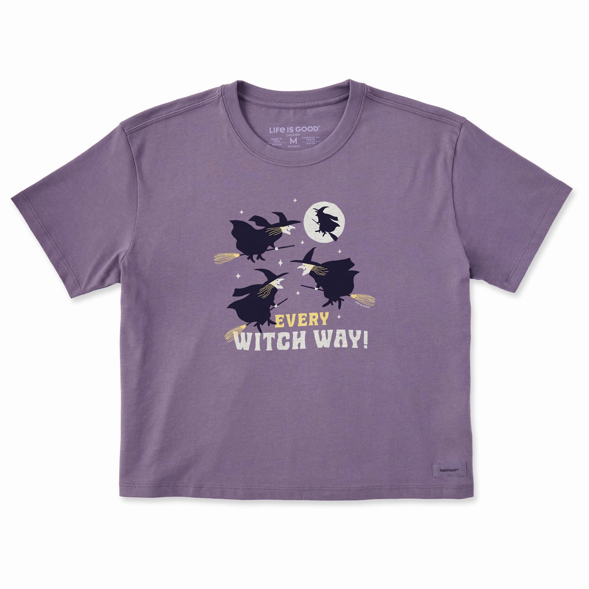 Ethically Sourced Material Breezy Comfort Women's Every Witch Way Short Sleeve Crusher Boxy Tee