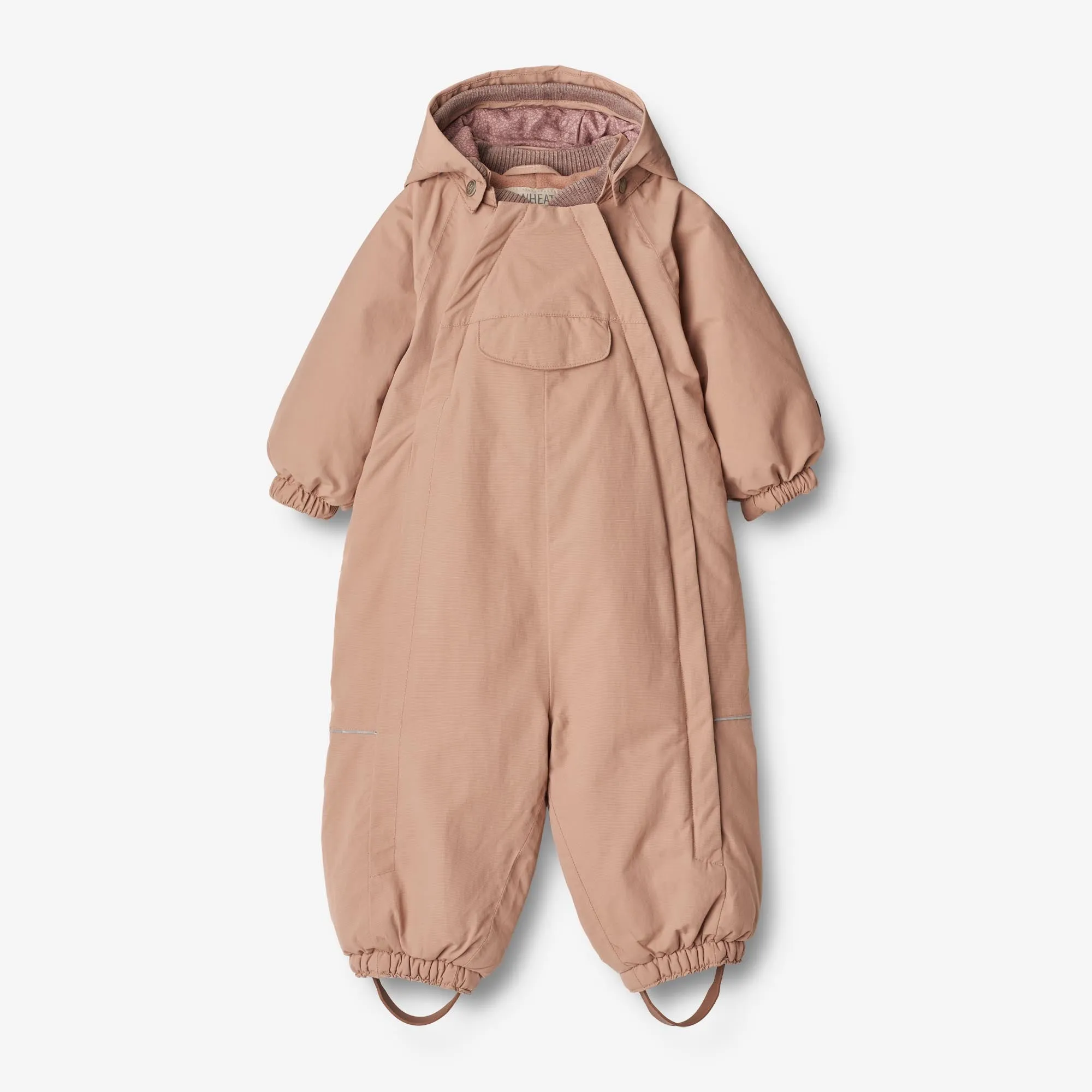 Button Closure Stretchable Panels Snowsuit Adi Tech | Baby - rose dawn