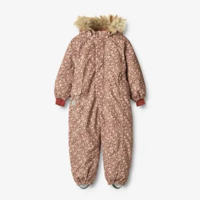 Snowsuit Moe Tech - rose dust flowers color block