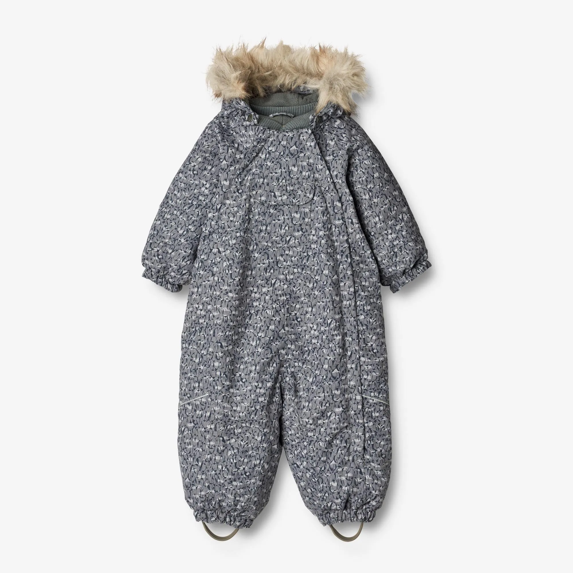 Snowsuit Nickie Tech | Baby - autumn sky penguins MagneticClosure All Weather Piece