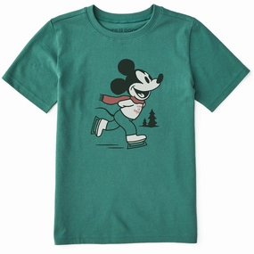 Soft touch finish Formal Elegance Kids Willie Ice Skating Short Sleeve Crusher Tee
