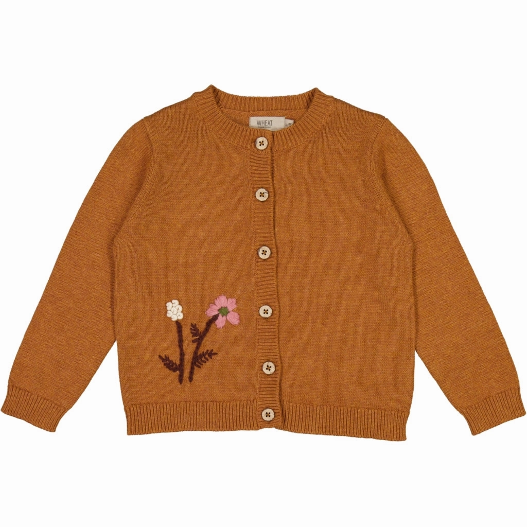 Knit Cardigan Ella - cinnamon melange LowProfile Stitching