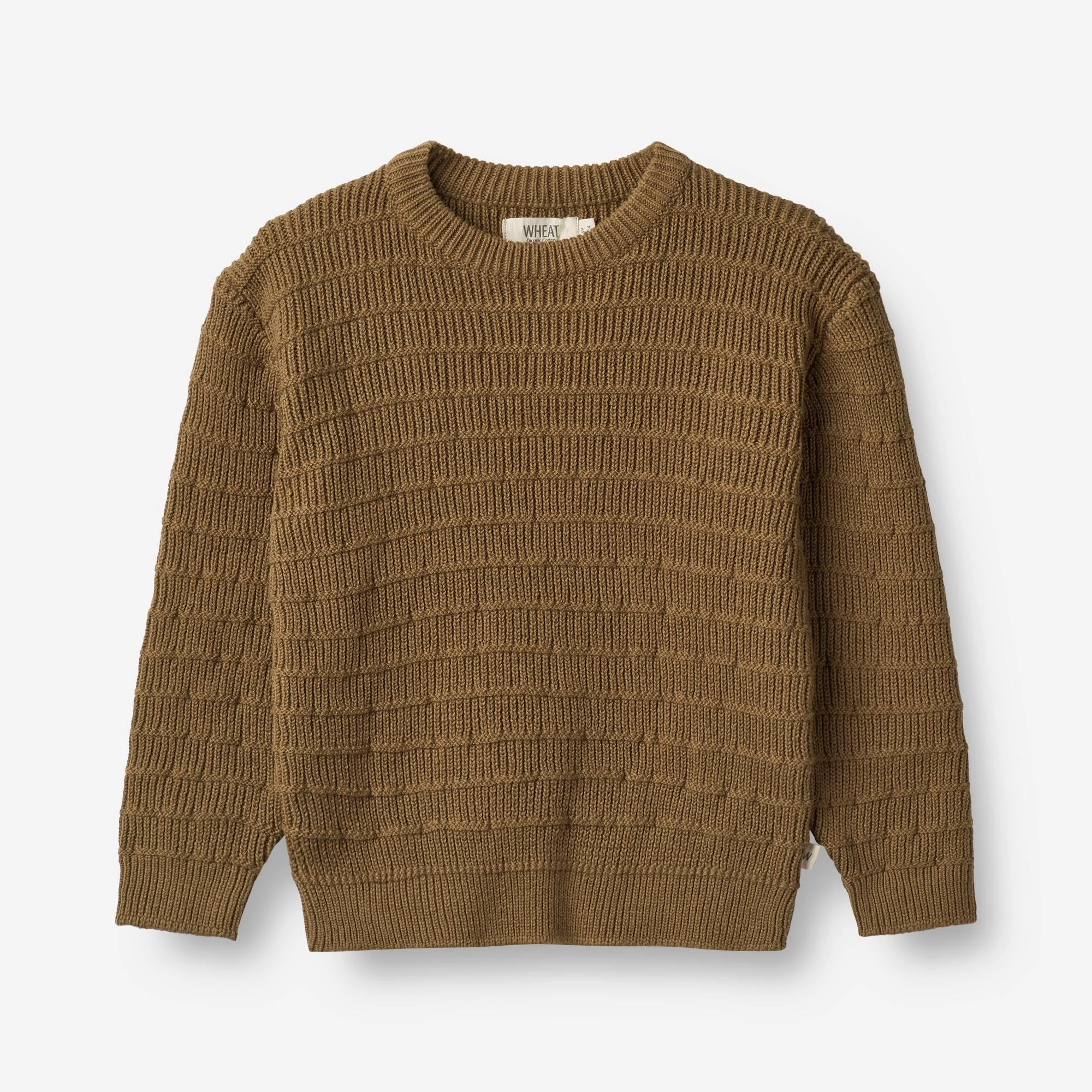 Textured Weave Knit Pullover Petro - green bark