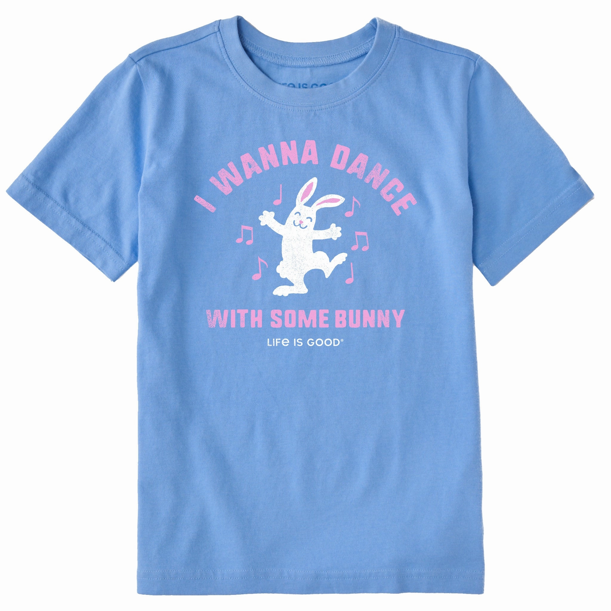 Kids I Wanna Dance with Some Bunny Short Sleeve Crusher Tee Comfy Look Athletic Fit