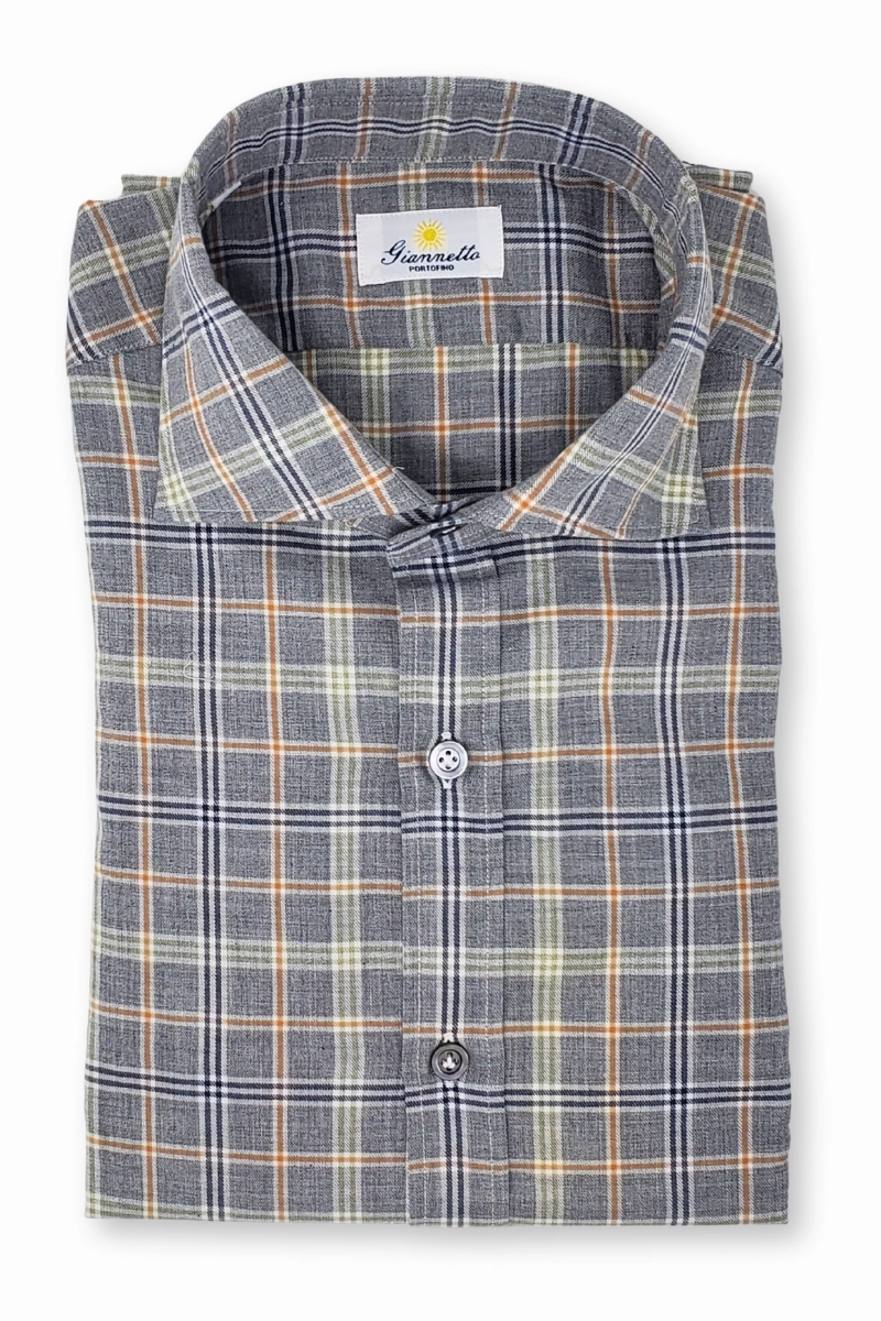Grey Blue Plaid Shirt Cozy Clothing Style