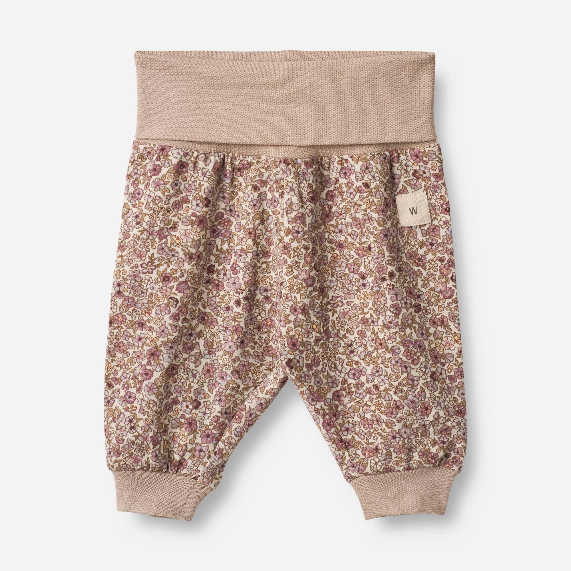 Soft Pants Cody | Baby - grey rose flowers Urban Style Elastic waist