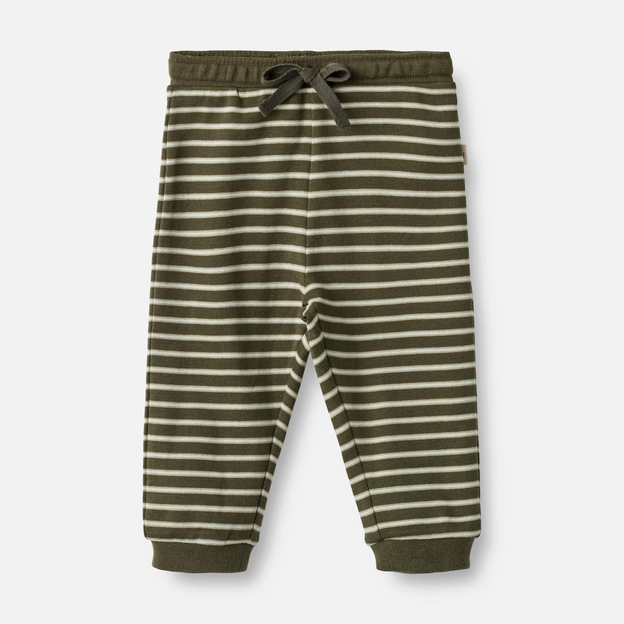 All Purpose Fit Soft Pants Leo | Baby - dark green stripe