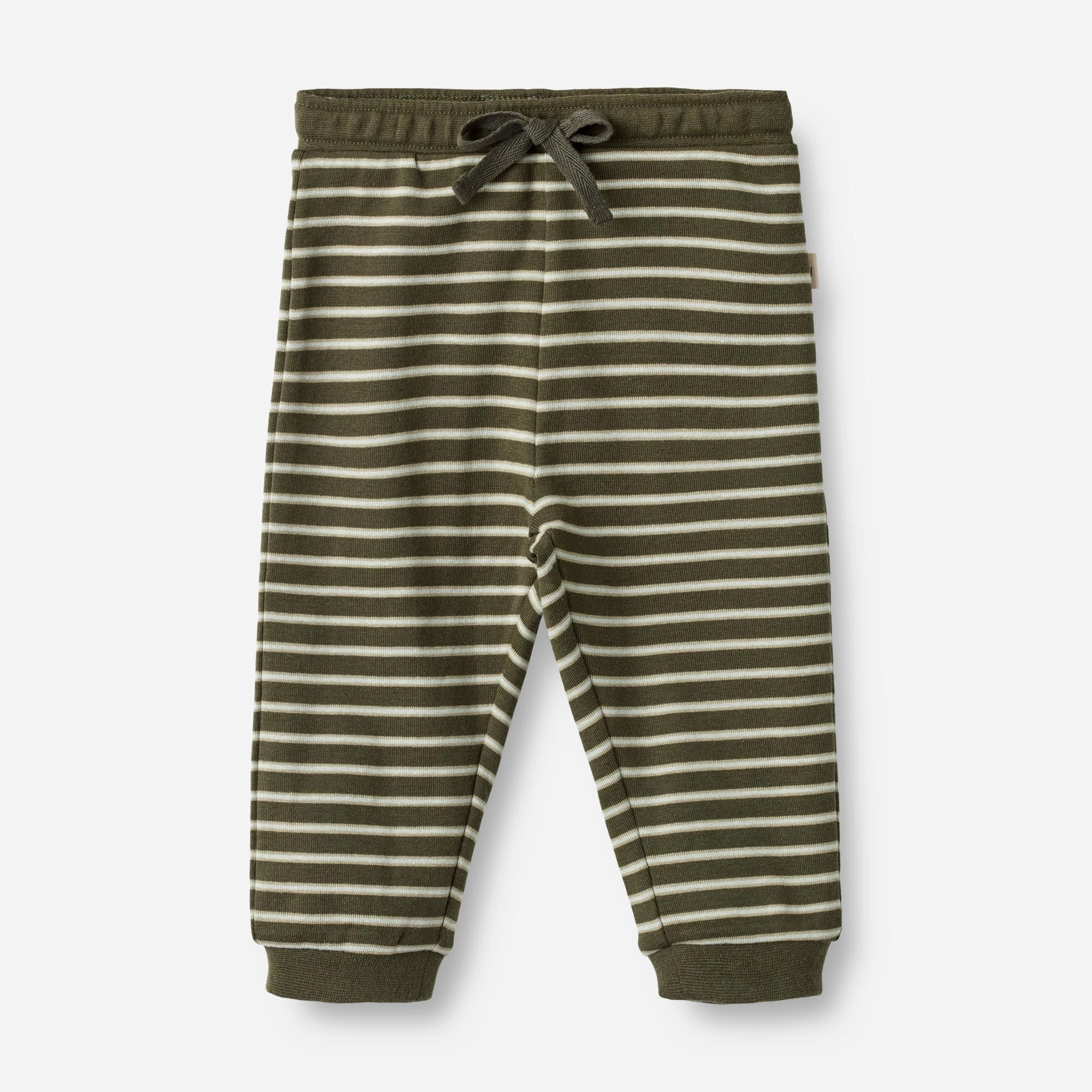 Soft Pants Leo | Baby - dark green stripe Printed design
