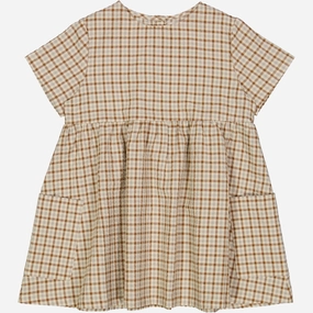 Dress Ayse - golden dove check Cute Touch