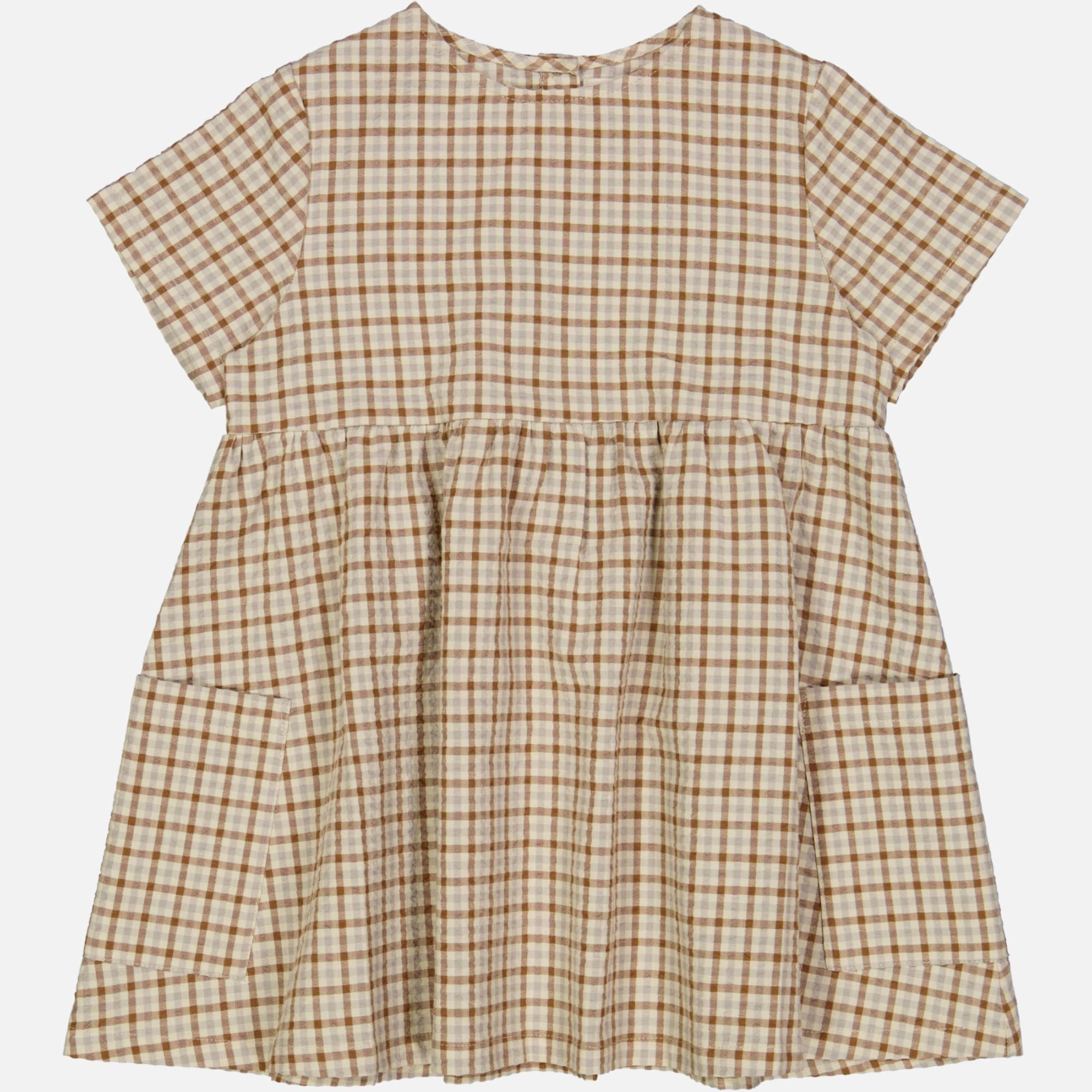 Dress Ayse - golden dove check Dance-Party Light Soft