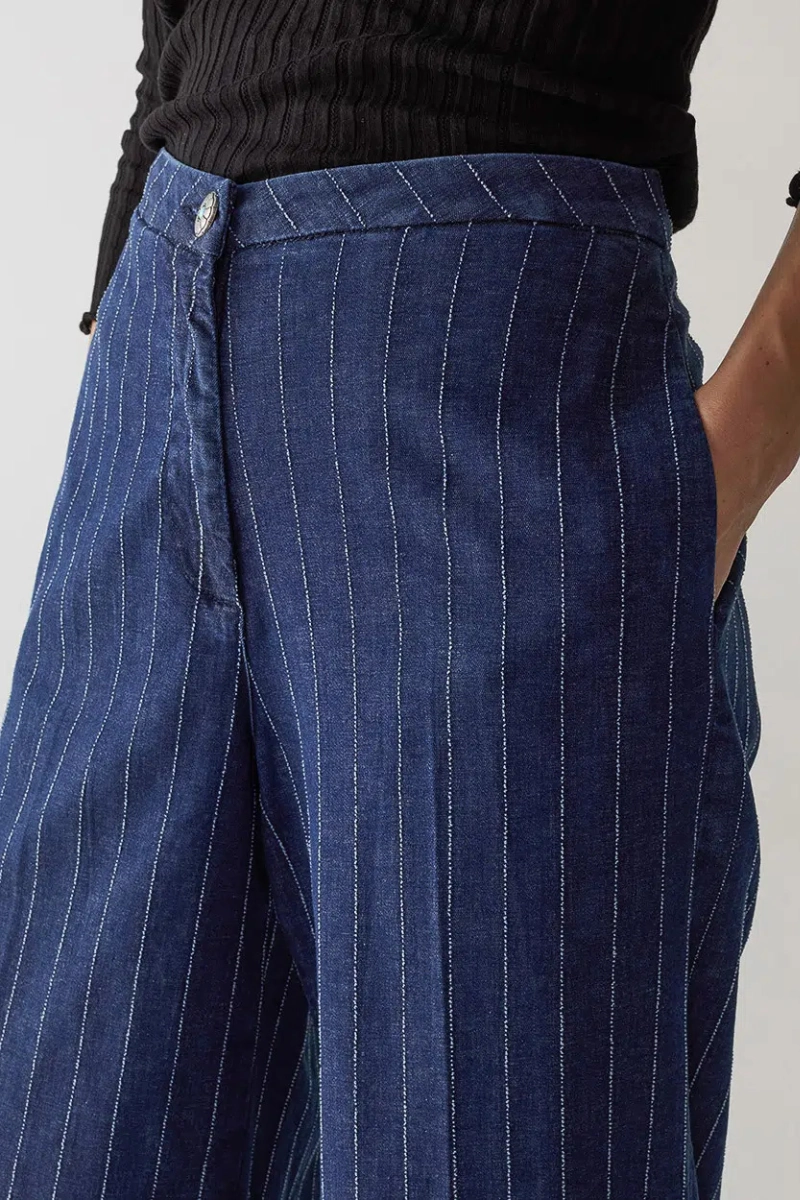 Pinstripe Chino Jeans Smart Basic Low Impact Manufacturing