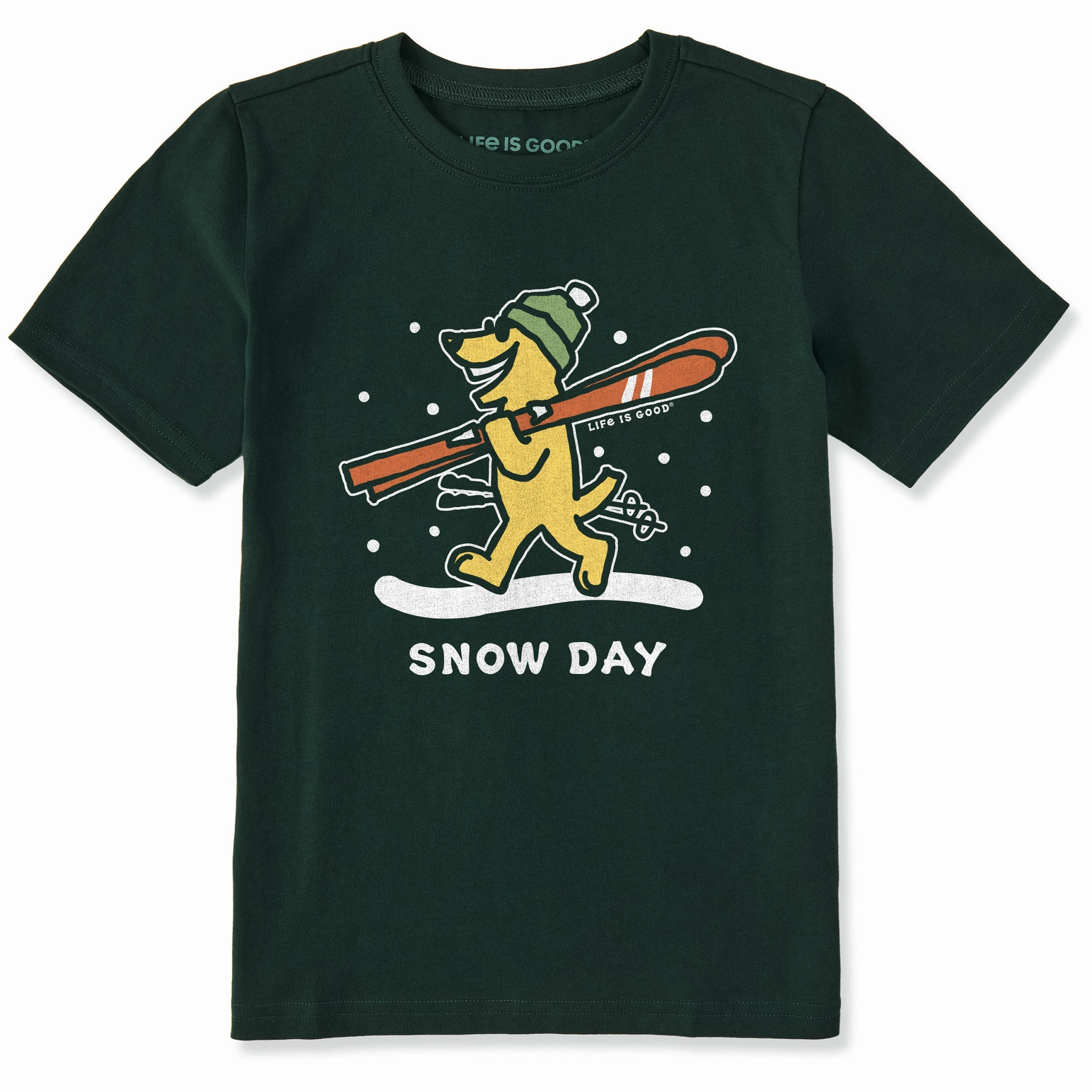 Chill Mode Fit MoistureWicking Kids Rocket Ski Snow Day Short Sleeve Crusher Tee