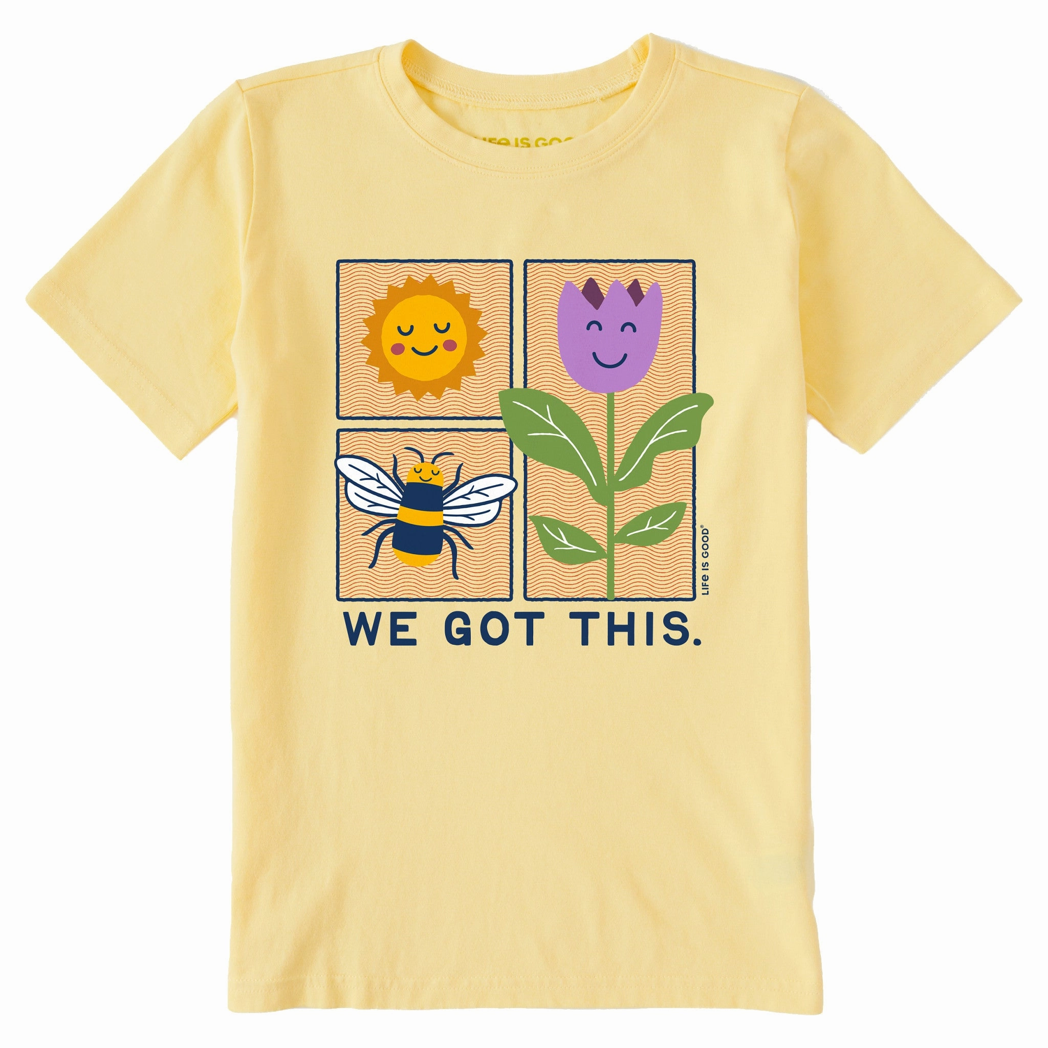 Kids We Got This Bee Short Sleeve Crusher Tee Versatile Top