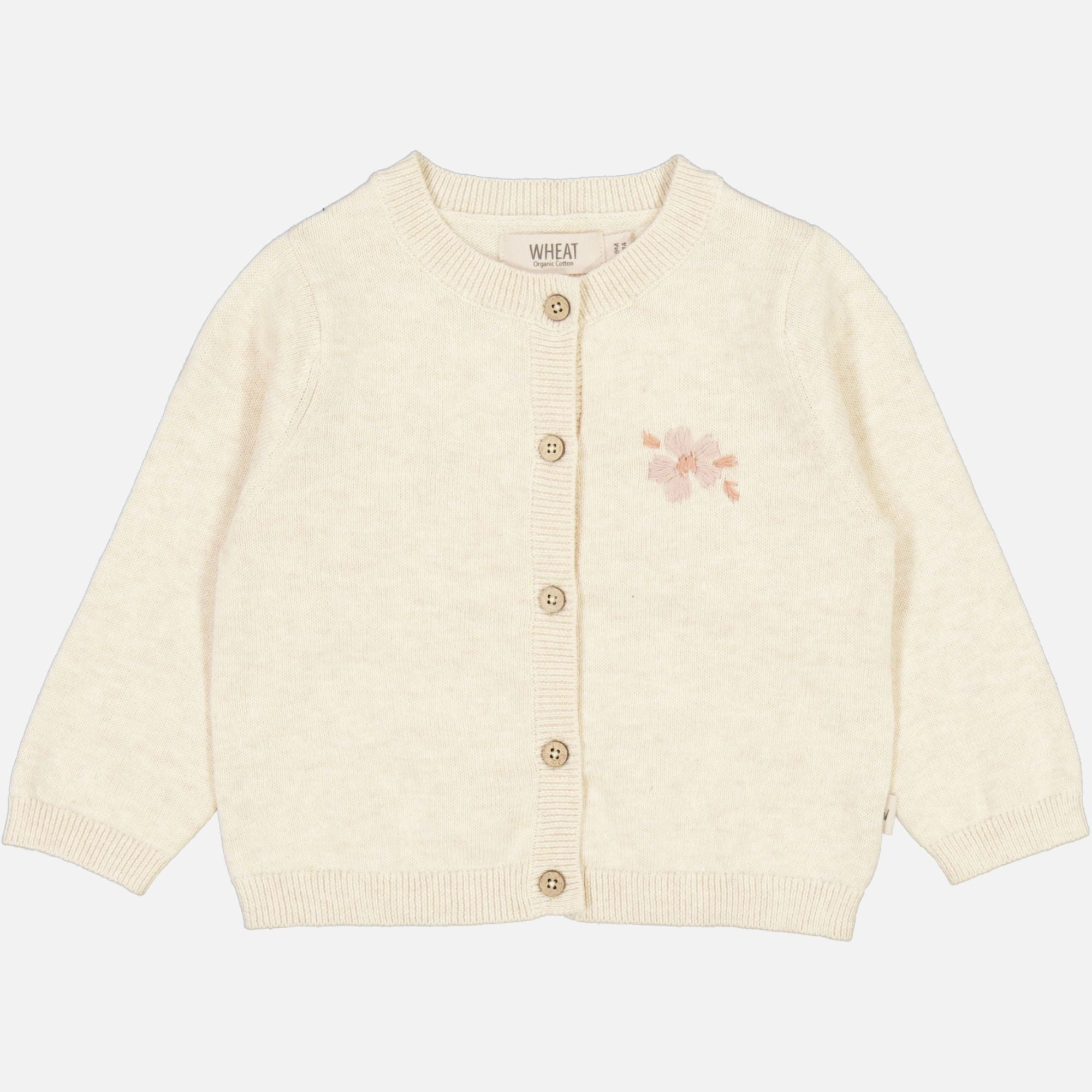 Knit Cardigan Suzy Embroidery | Baby - cloud melange Circular Knit Design