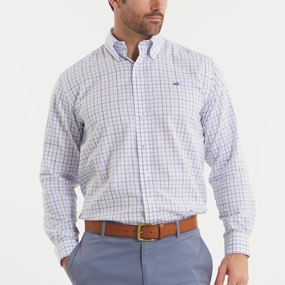 Southern Marsh Chateau Windowpane Dress Shirt goes with sandals
