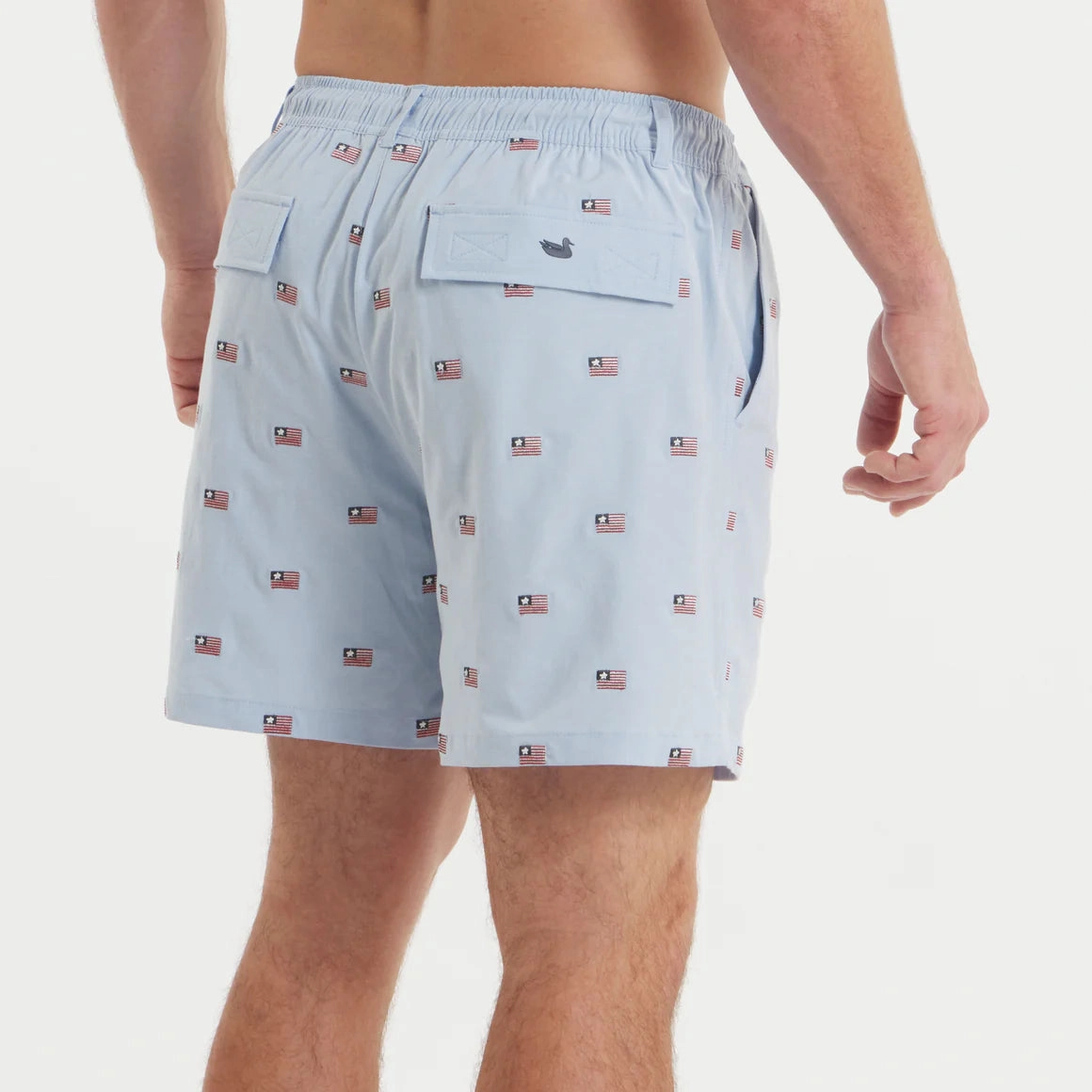 Flexible Fit Southern Marsh Southernclassics Swim Trunk - Chambray Flags