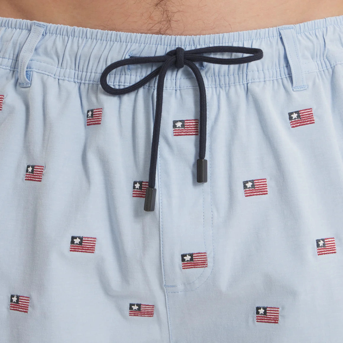 Quick Access Cargo Pockets Southern Marsh Southernclassics Swim Trunk - Chambray Flags