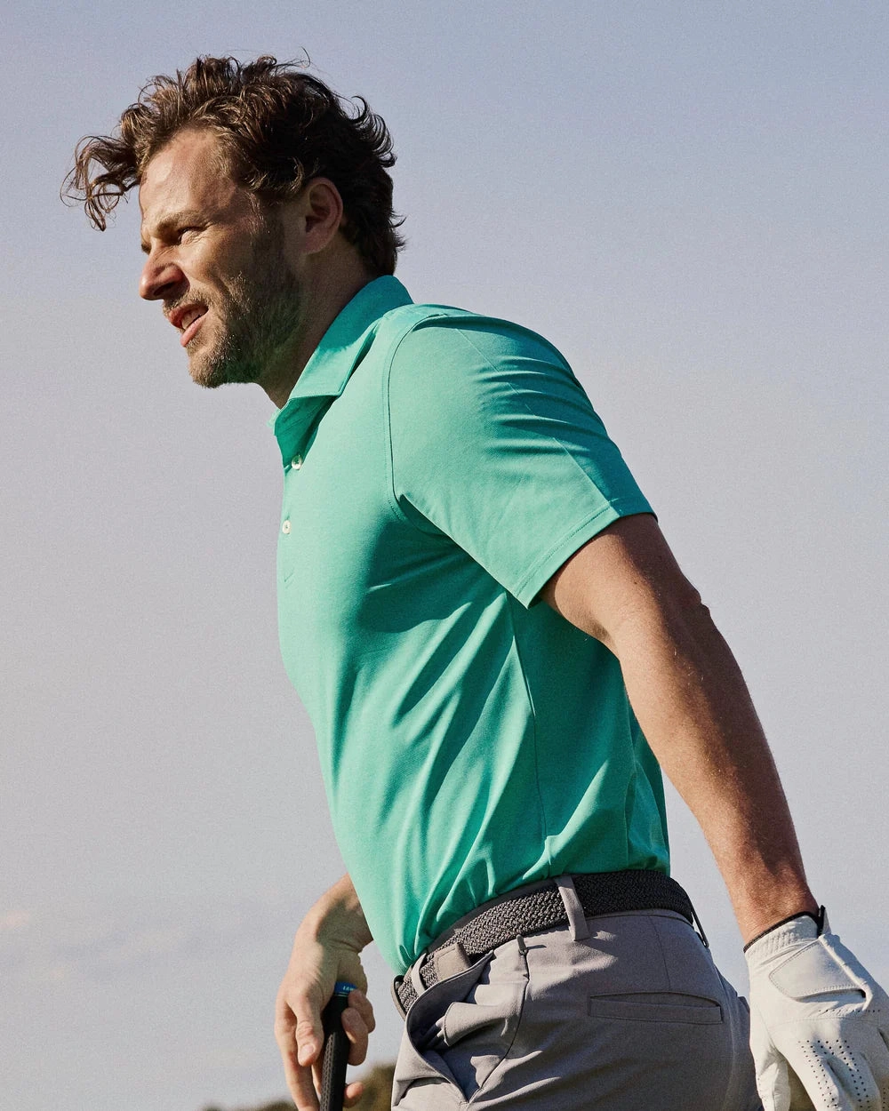 Southern Tide brrr??-eeze Heather Performance Polo Shirt SnagResistant Weave NonIron Finish