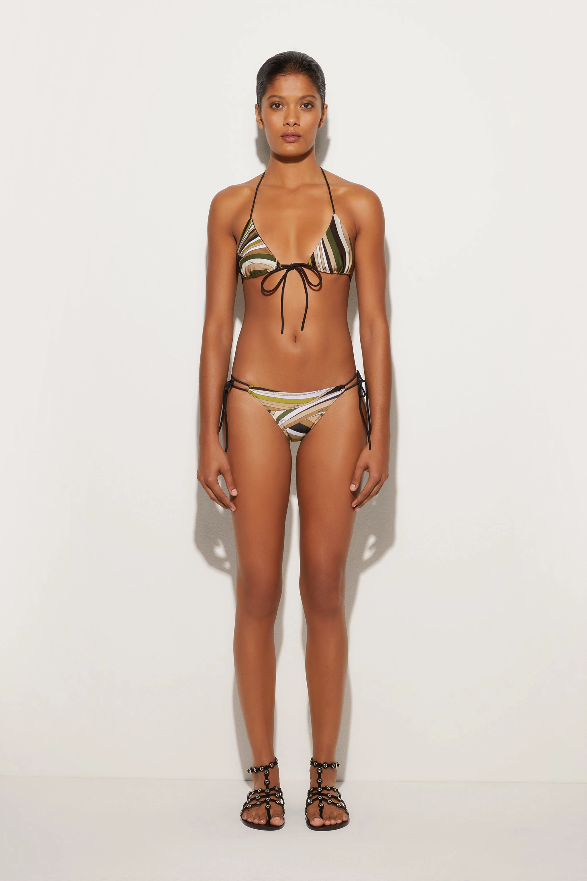 UV Blocking Layer Iride Print Adjustable Bikini Brief