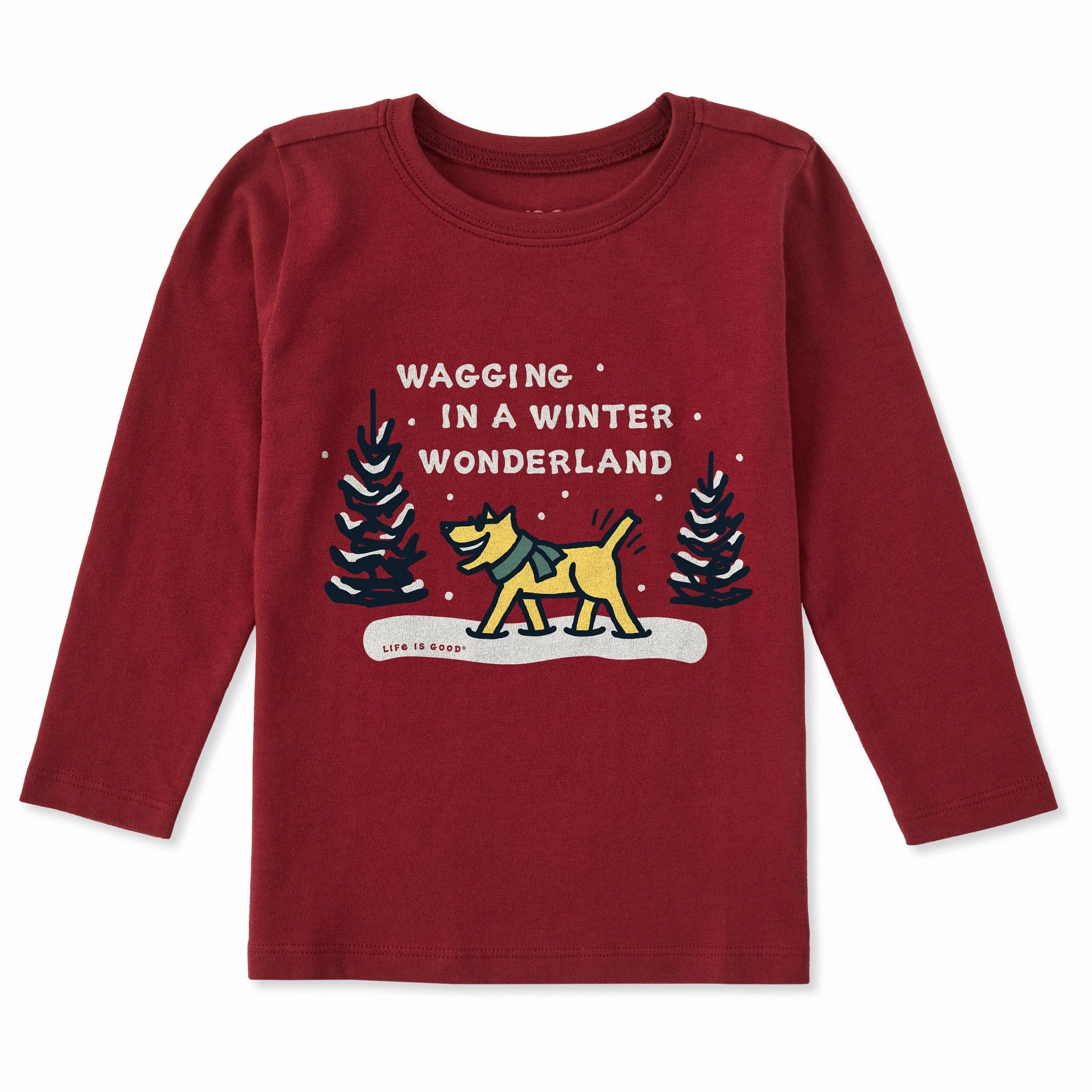 Toddler Wagging Wonderland Rocket Long Sleeve Crusher Tee Stylish Comfort Flexible Ribbed Cuffs